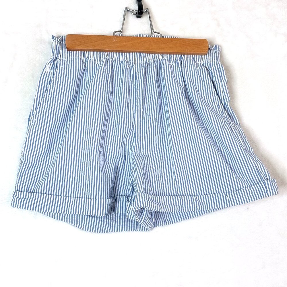 POLO RALPH LAUREN Girls Pull On Striped Cotton Seersucker Preppy Beach Shorts 8